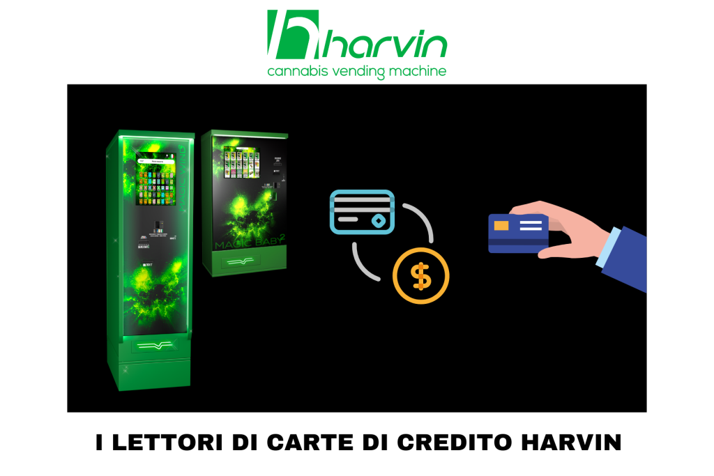: Distributore automatico con lettore di carte di credito 